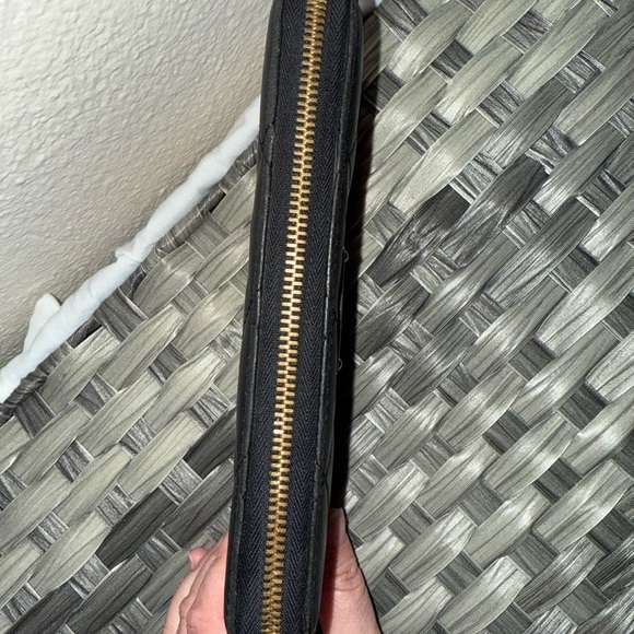Michael Kors Quilted Black Leather Accordion Zip Wallet Organizer- Gold Accents - Picture 11 of 15